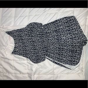 Black and white romper with sheer back